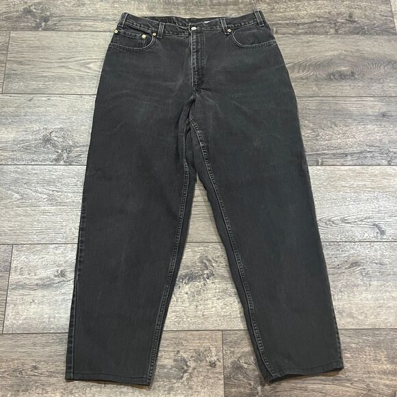 Vintage Y2K 2001 Levi's 560 Loose Fit Tapered Leg Black Jeans - Men's Size 36x34 - Picture 1 of 12
